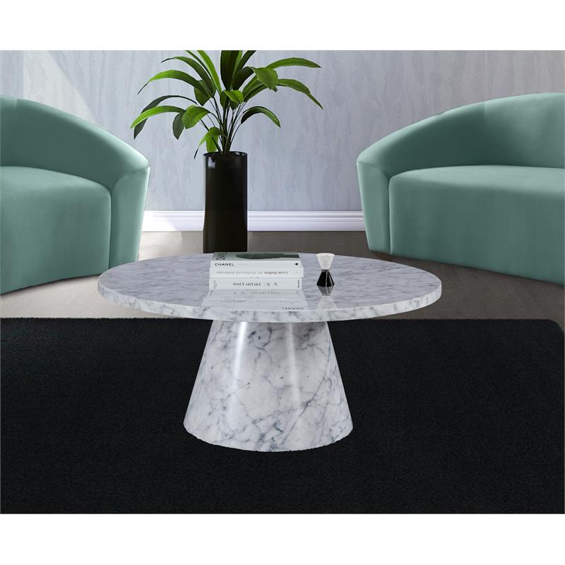 Meridian Furniture Omni White Faux Marble 36