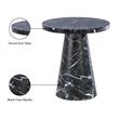 Meridian Furniture Omni Black Faux Marble 20