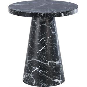 Meridian Furniture Omni Black Faux Marble 20&quot Round End Table