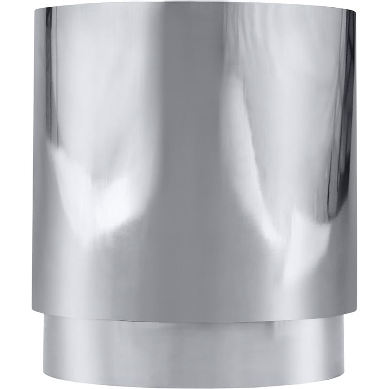 Meridian Furniture Jazzy Silver Chrome Stainless Steel Drum End Table