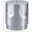 Meridian Furniture Jazzy Silver Chrome Stainless Steel Drum End Table