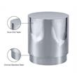 Meridian Furniture Jazzy Silver Chrome Stainless Steel Drum End Table
