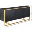 Meridian Furniture Sherwood Oak Wood Veneer Sideboard and Buffet in Black