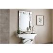 Meridian Furniture Jade Glass/Engineered Wood Staggered Geometric Accent Mirror