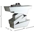 Meridian Furniture Jade Mirrored Geometric Designed Console Table