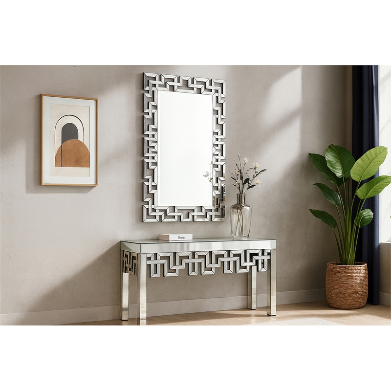 Meridian Furniture Aria Geometric Designed Mirror