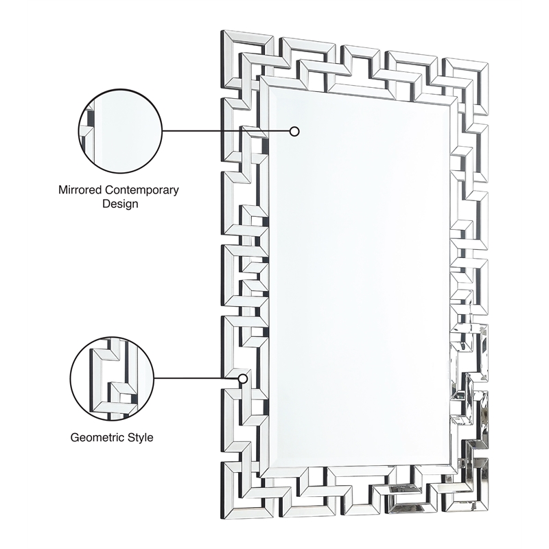 Meridian Furniture Aria Geometric Designed Mirror