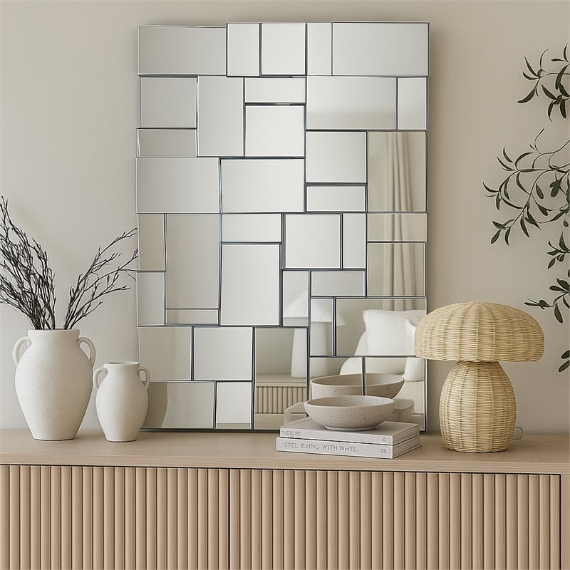 Meridian Furniture Action Geometric Designed Mirror