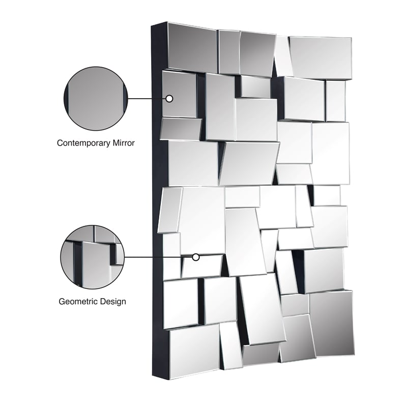 Meridian Furniture Action Geometric Designed Mirror