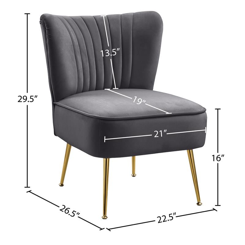 Meridian Furniture Tess Velvet Accent Chair Meridian Furniture Tess Velvet Accent Chair