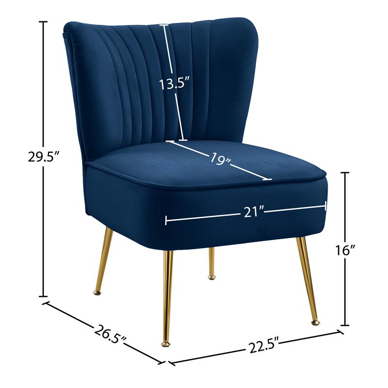 Meridian Furniture Tess Velvet Accent Chair Meridian Furniture Tess Velvet Accent Chair