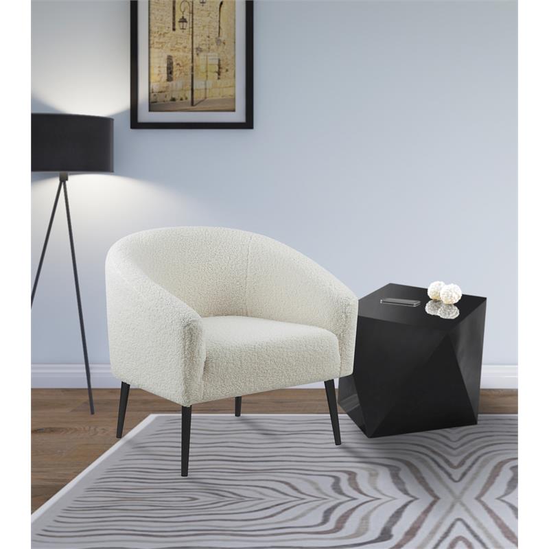 Meridian Furniture Barlow Faux Sheepskin Fur Accent Chair