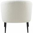 Meridian Furniture Barlow Faux Sheepskin Fur Accent Chair with Matte Black Legs