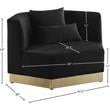 Meridian Furniture Marquis Black Velvet Chair