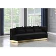 Meridian Furniture Marquis Black Velvet Sofa