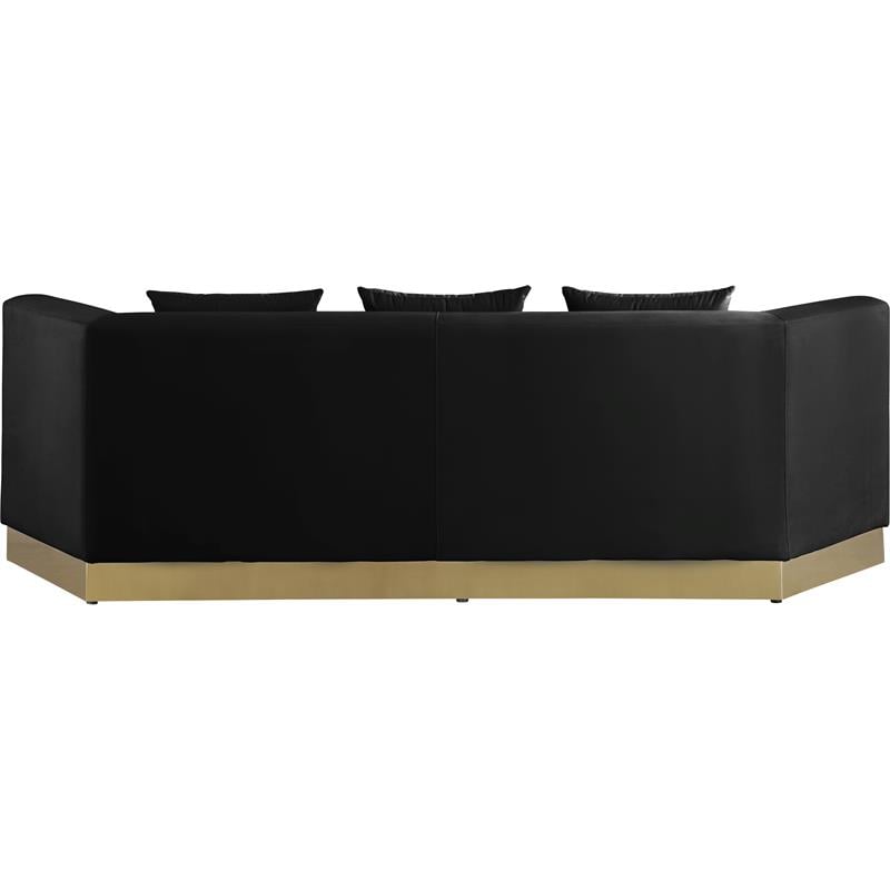 Meridian Furniture Marquis Black Velvet Sofa