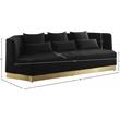 Meridian Furniture Marquis Black Velvet Sofa