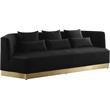 Meridian Furniture Marquis Black Velvet Sofa