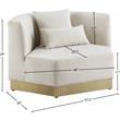 Meridian Furniture Marquis Cream Velvet Chair