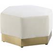 Meridian Furniture Marquis Cream Velvet Ottoman