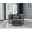 Meridian Furniture Marquis Gray Velvet Chair