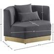 Meridian Furniture Marquis Gray Velvet Chair