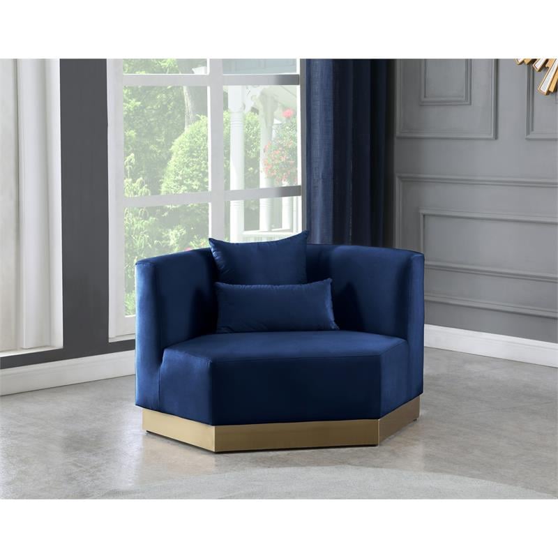 Meridian Furniture Marquis Navy Velvet Chair