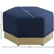 Meridian Furniture Marquis Navy Velvet Ottoman