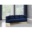 Meridian Furniture Marquis Navy Velvet Sofa