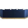 Meridian Furniture Marquis Navy Velvet Sofa