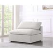 Meridian Furniture Serene Cream Durable Linen Fabric Deluxe Armless Chair