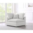 Meridian Furniture Serene Durable Linen Fabric Deluxe Corner Chair in Cream
