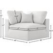 Meridian Furniture Serene Durable Linen Fabric Deluxe Corner Chair in Cream