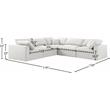 Meridian Furniture Serene Cream Durable Linen Fabric Modular Sectional