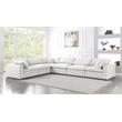Meridian Furniture Serene Cream Durable Linen Fabric Modular Sectional