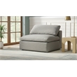 Meridian Furniture Serene Gray Durable Linen Fabric Deluxe Armless Chair