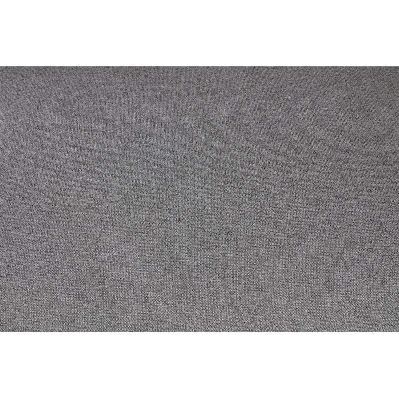 Meridian Furniture Serene Gray Durable Linen Fabric Deluxe Ottoman