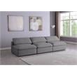 Meridian Furniture Serene Deluxe Gray Linen Fabric Modular Armless Sofa