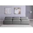 Meridian Furniture Serene Deluxe Gray Linen Fabric Modular Armless Sofa