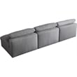 Meridian Furniture Serene Deluxe Gray Linen Fabric Modular Armless Sofa