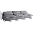 Meridian Furniture Serene Deluxe Gray Linen Fabric Modular Armless Sofa