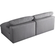 Meridian Furniture Serene Deluxe Gray Linen Fabric Modular Armless Sofa