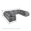 Meridian Furniture Serene Gray Durable Linen Fabric Modular Sectional