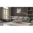 Meridian Furniture Serene Gray Durable Linen Fabric Modular Sectional