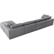 Meridian Furniture Serene Gray Durable Linen Fabric Modular Sectional