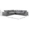 Meridian Furniture Serene Gray Durable Linen Fabric Modular Sectional