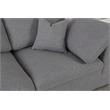 Meridian Furniture Serene Gray Durable Linen Fabric Modular Sectional