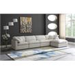 Meridian Furniture Plush Standard Cream Velvet Modular Sectional