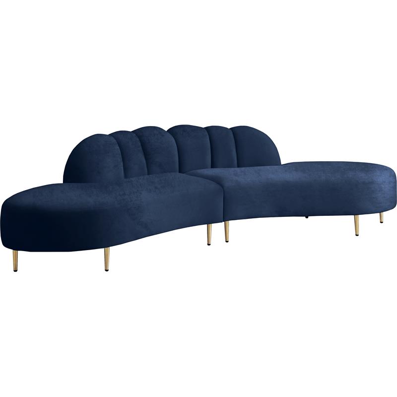 Meridian Furniture Divine Velvet 2pc. Sectional Meridian Furniture Divine Velvet 2pc. Sectional