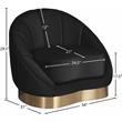 Meridian Furniture Shelly Black Velvet Chair